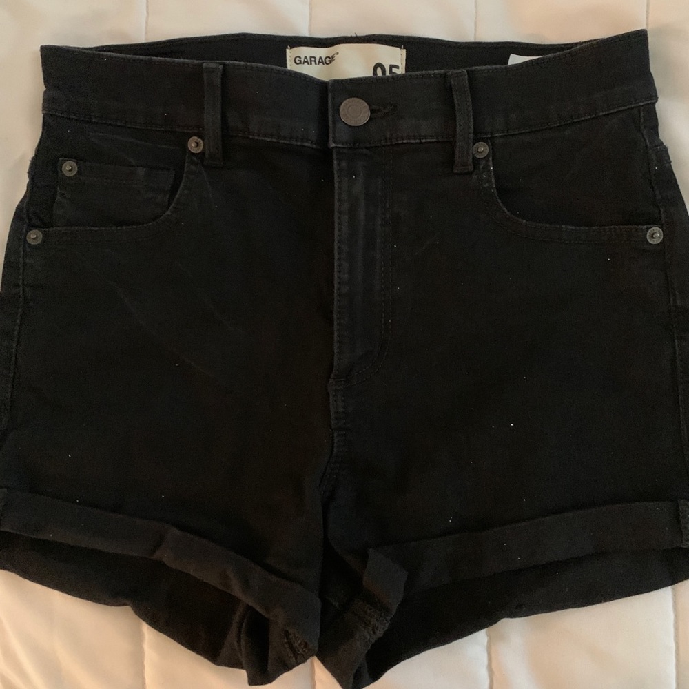 High waisted black shorts